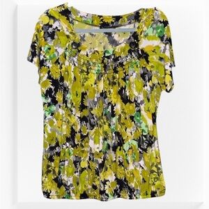 ‼️SUSAN LAWRENCE FLORAL ROUNDED NECK BLOUSE